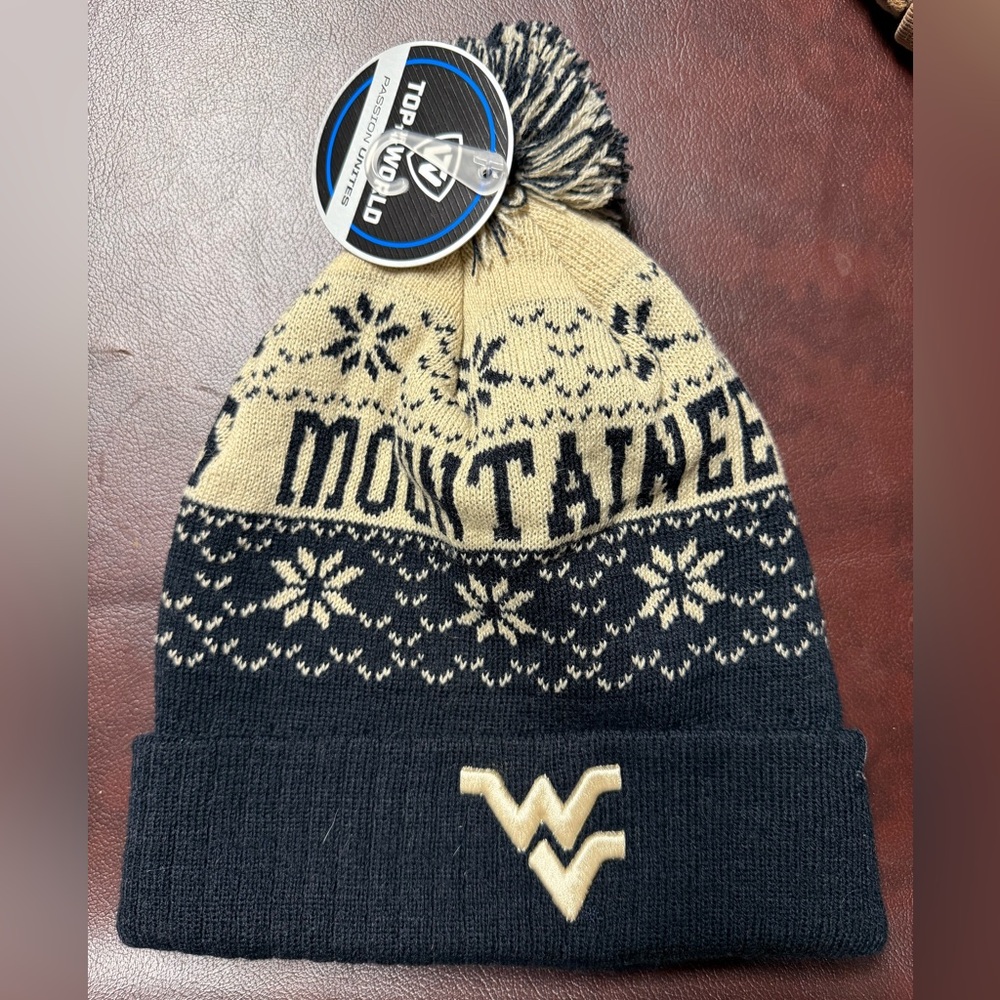 Top of the World Navy and Tan Mountaineers Beanie